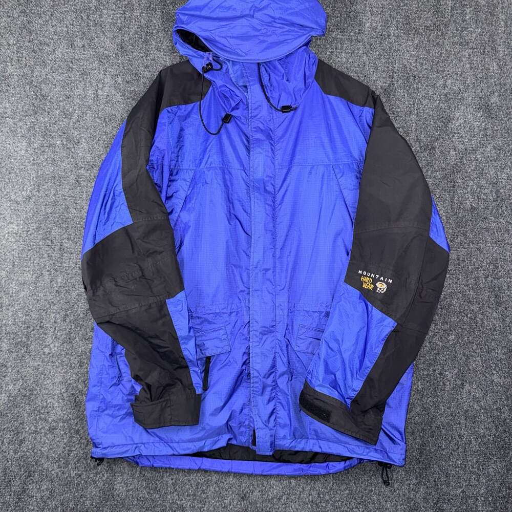 Mountain Hardwear Gore-Tex Jacket Men’s XL Blue Black Hooded Waterproof Shell